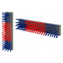 Veeborstel nylon blauw/rood/blauw los