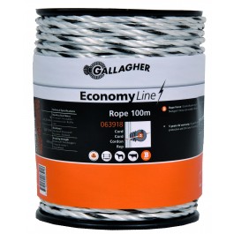 gallagher economyline cord 3 wit 100mtr eco