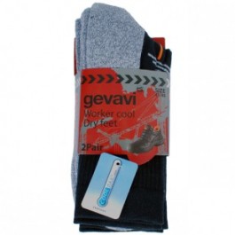 gevavi workwear sokken cool max, zwart 43-46