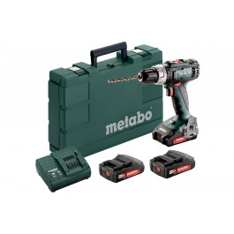 Metabo accu-boorschroefmachine BS 18L set, compleet met 3x 2Ah Li-on accu's, SC 60 plus lader. 