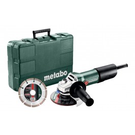 Metabo haakse slijper W850-15 met kunststof koffer en diamantdoorslijpschijf