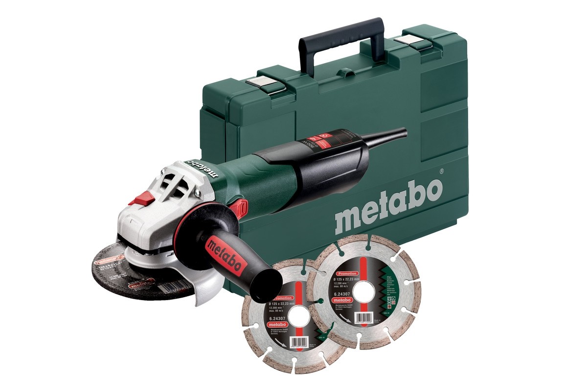tempo Berg Wereldvenster Metabo haakse slijper W9-125Q, set met 2 diamantschijven