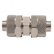 Perslucht rechte verbinder 2x (6x4)mm. metaal