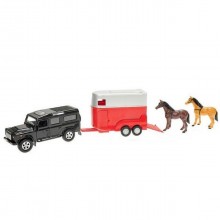 Kids Globe Landrover met Paardentrailer